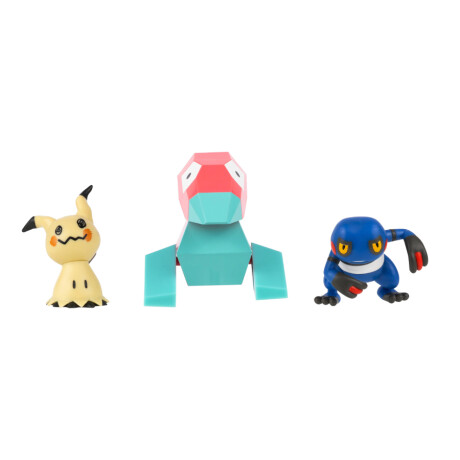 Pokémon Battle Figure Set - Mimikyu + Porygon + Croagunk Pokémon Battle Figure Set - Mimikyu + Porygon + Croagunk