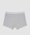 Boxer corto de algodón elastano Gris melange