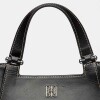 Cartera de mano Tess en cuero vaquita Negro