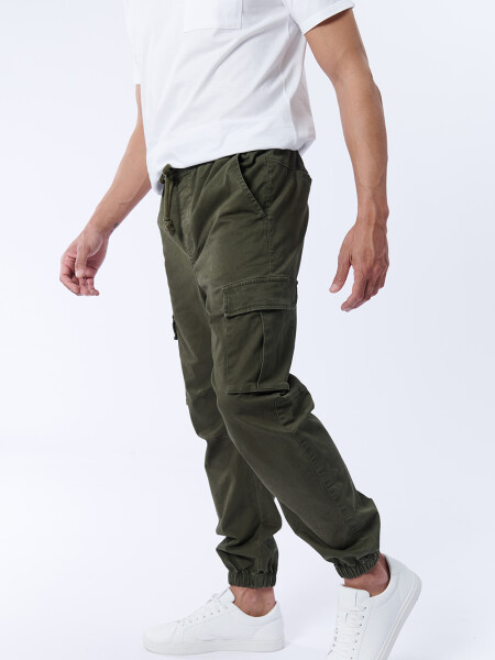 Pantalón Cargo Jogger Verde Militar