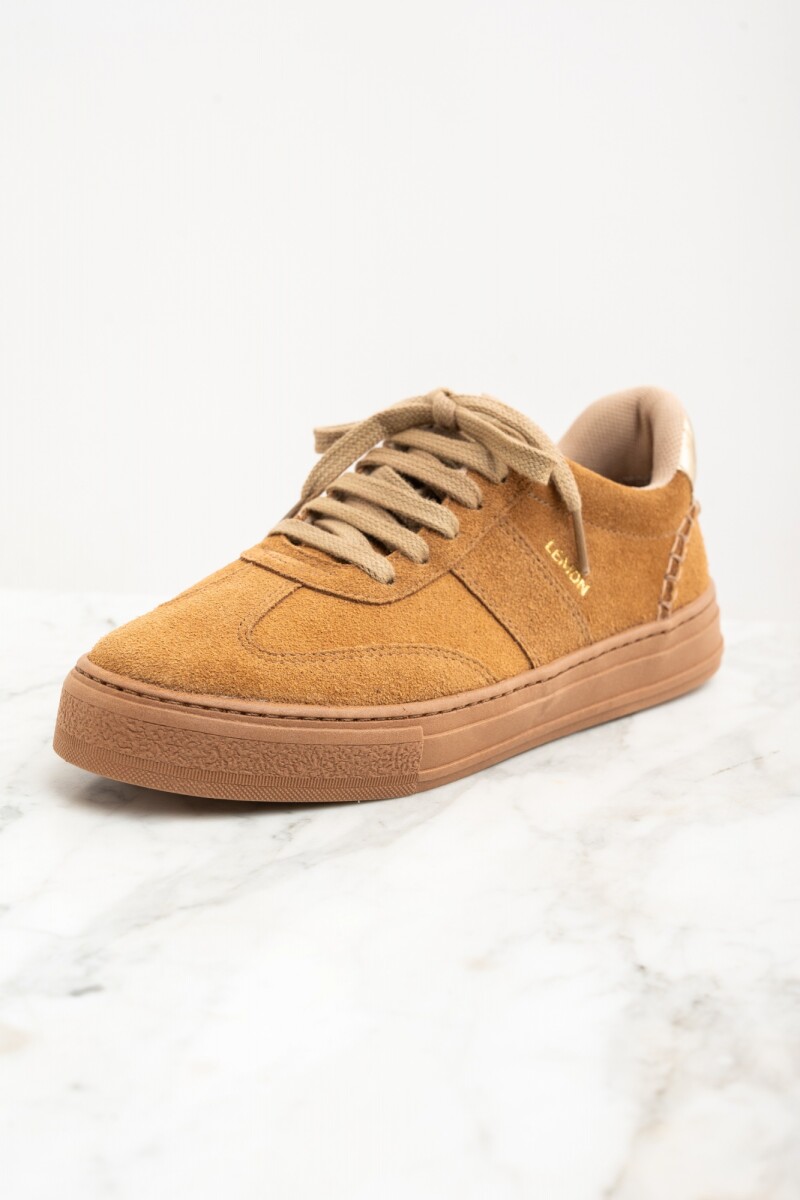 Zapatilla Gamuza Camel