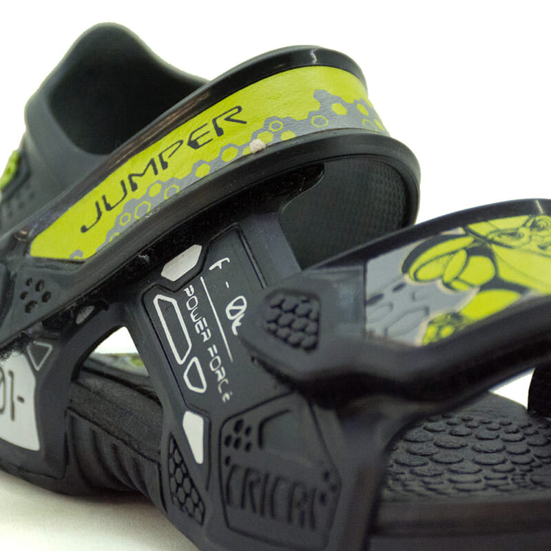 Sandalia Crical C/Velcro de Niños - C204 Negro-blanco