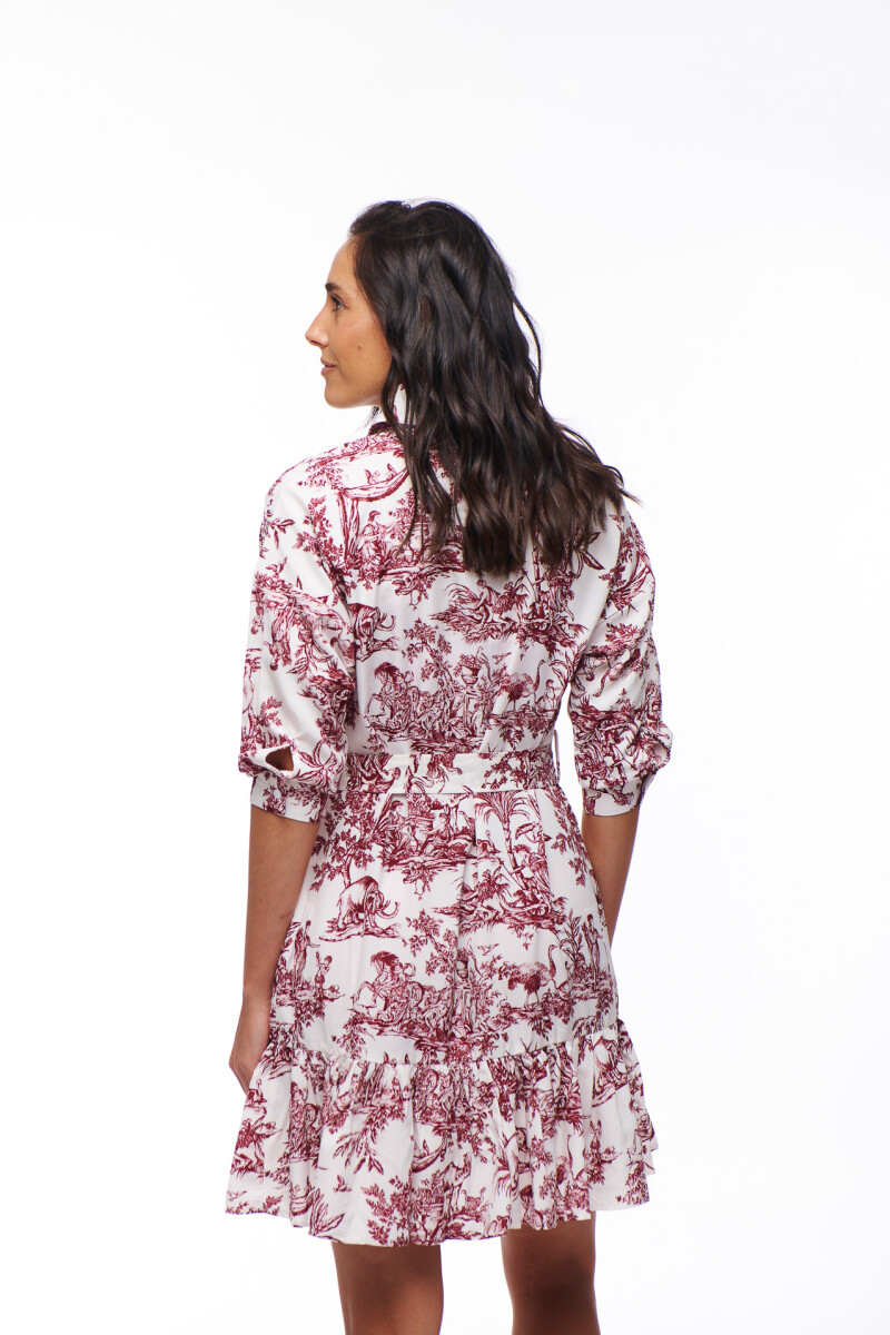 VESTIDO LEXY ESTAMPADO BORDO VESTIDO LEXY ESTAMPADO BORDO