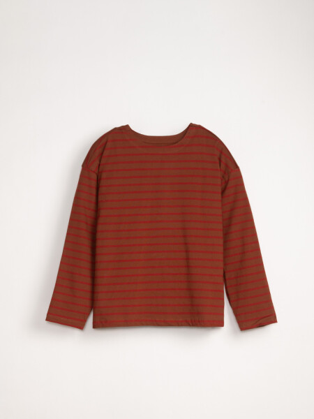 Remera rayada Marrón
