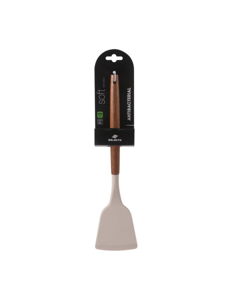 ESPATULA SILICONA RECTA 31CM MANGO ACACIA BEIGE ESPATULA SILICONA RECTA 31CM MANGO ACACIA BEIGE