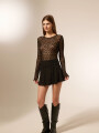 Falda Aclina Negro