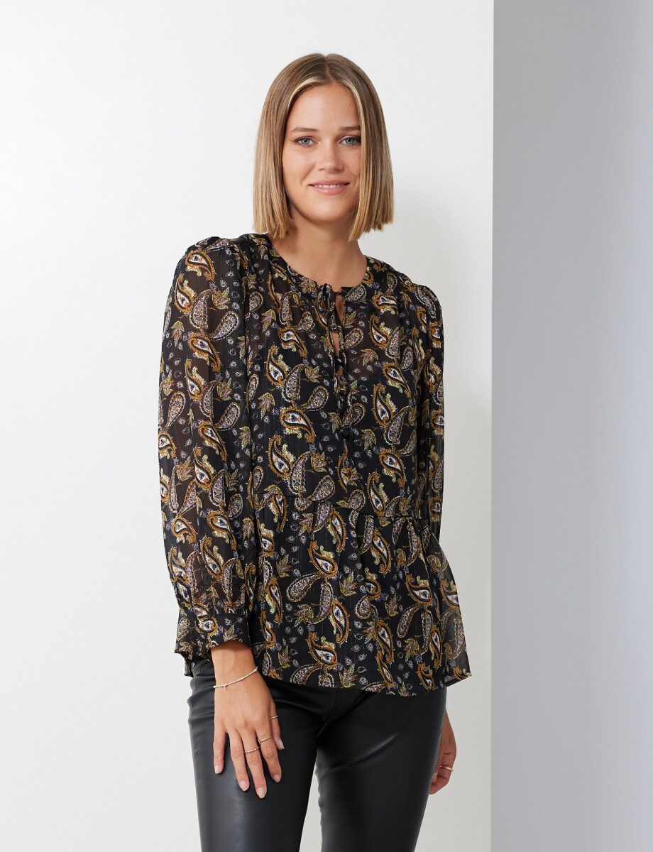 Blusa Gasa - Negro/multi 