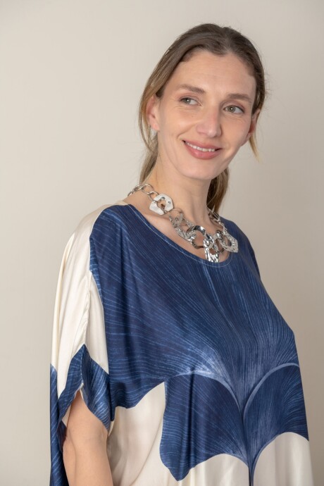 BLUSA HOJA Azul