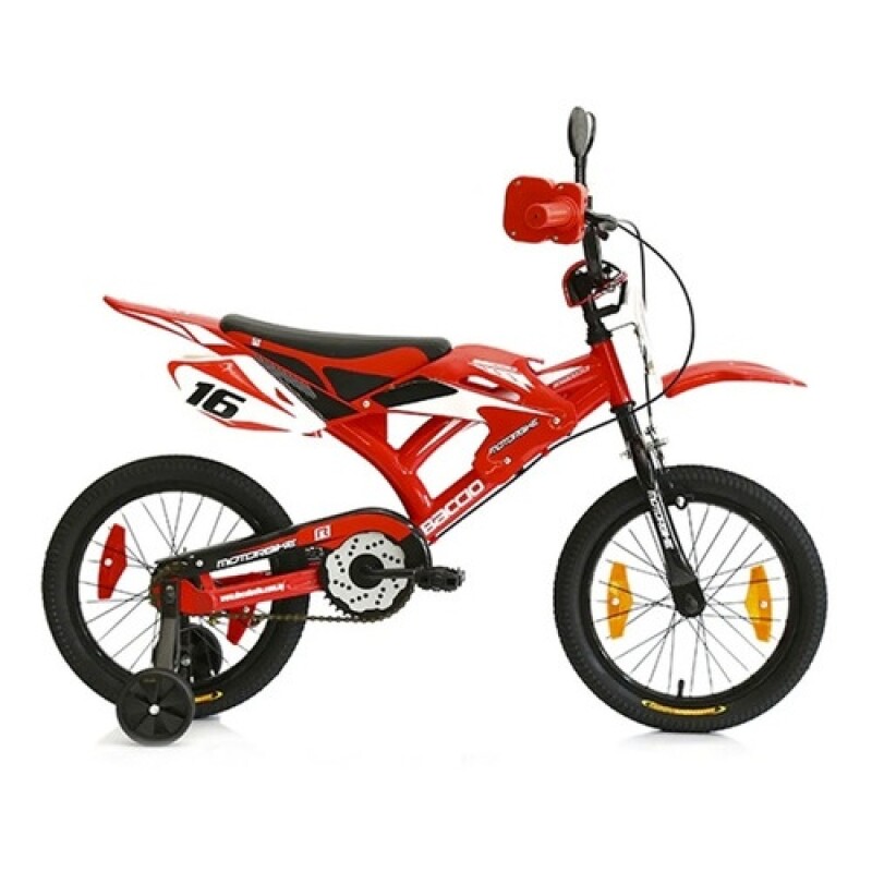 Bicicleta Baccio Motorbike rodado 16 con sonido Rojo