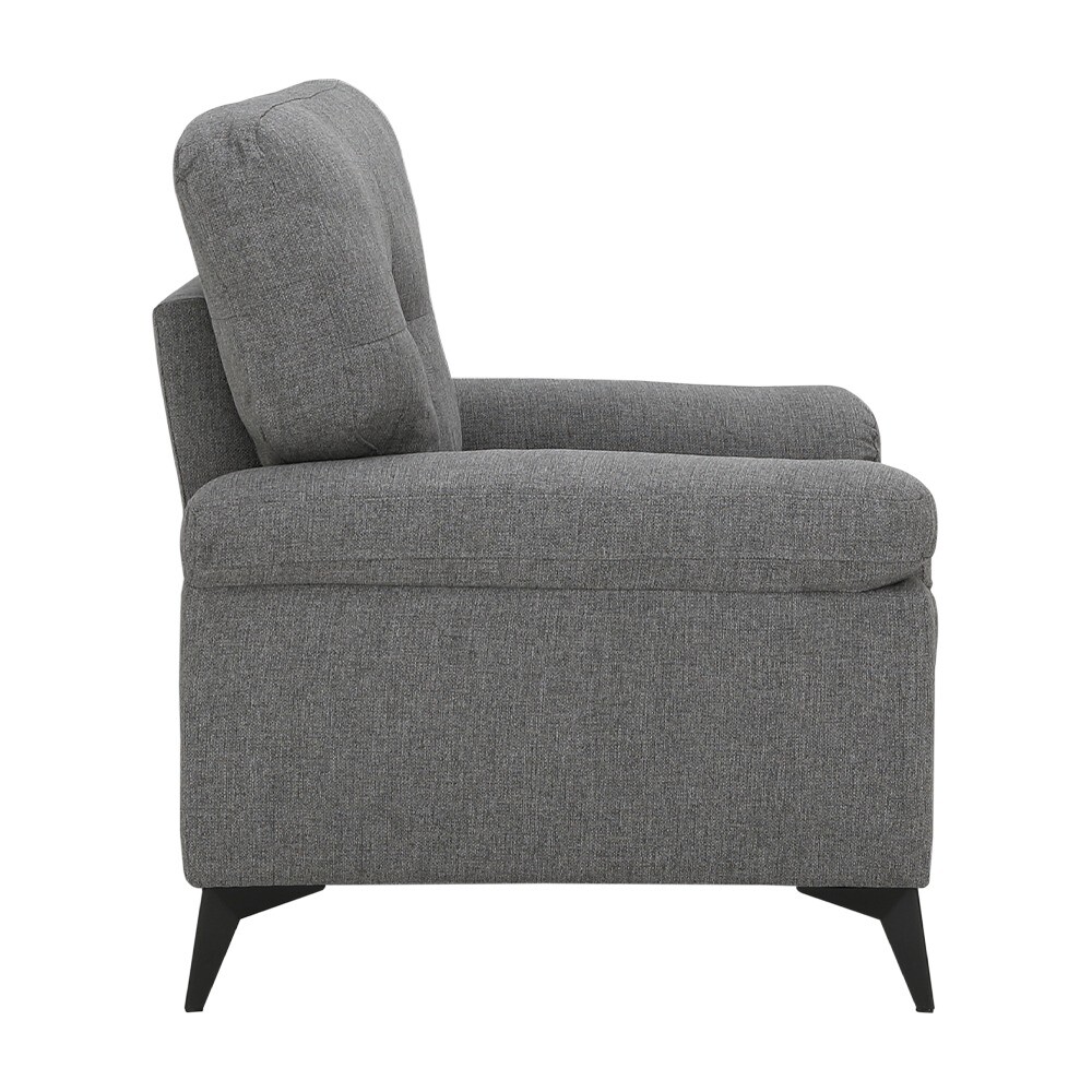 BUTACA Tela y Madera Natural Living - Lamona Gris Oscuro