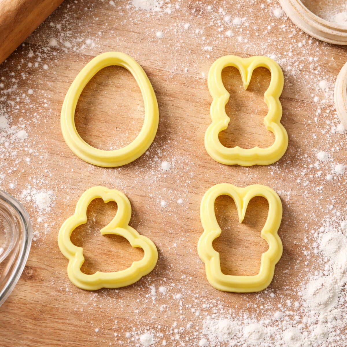 Cortantes de Pascua 4 Piezas Brillantes 