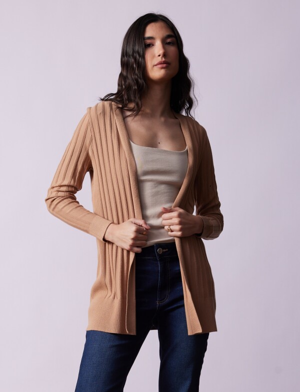 Cardigan Rib TOSTADO