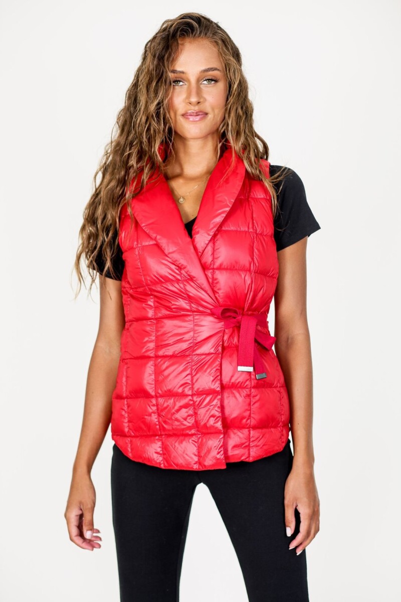 QUILTED WRAP VEST 