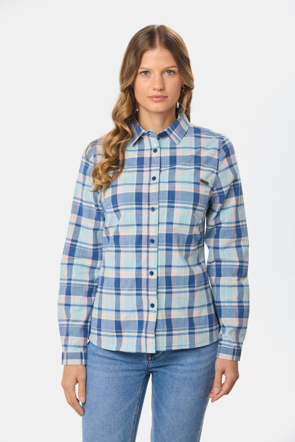 CAMISA A CUADROS Azul