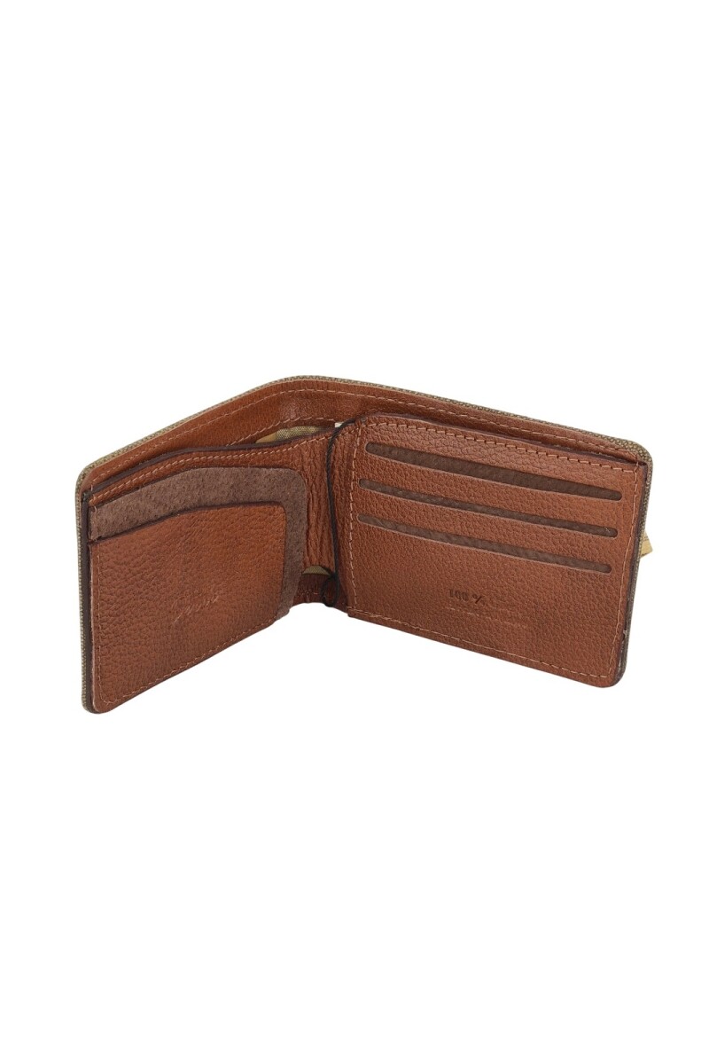 Billetera con elástico Marrón