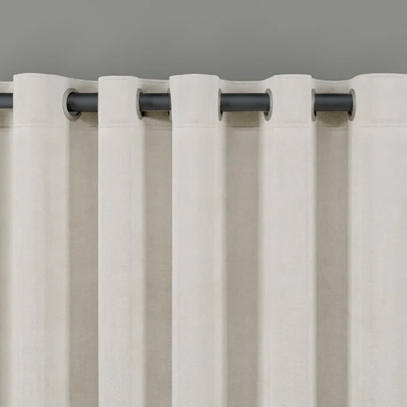 Barrote cortina de metal 1,5 m + 2 Soportes GRIS OSCURO