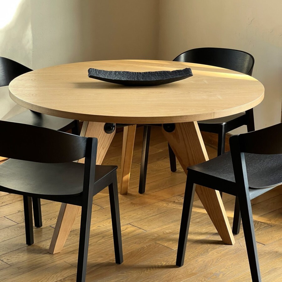 Mesa de comedor Gueridon 120 cm Negro