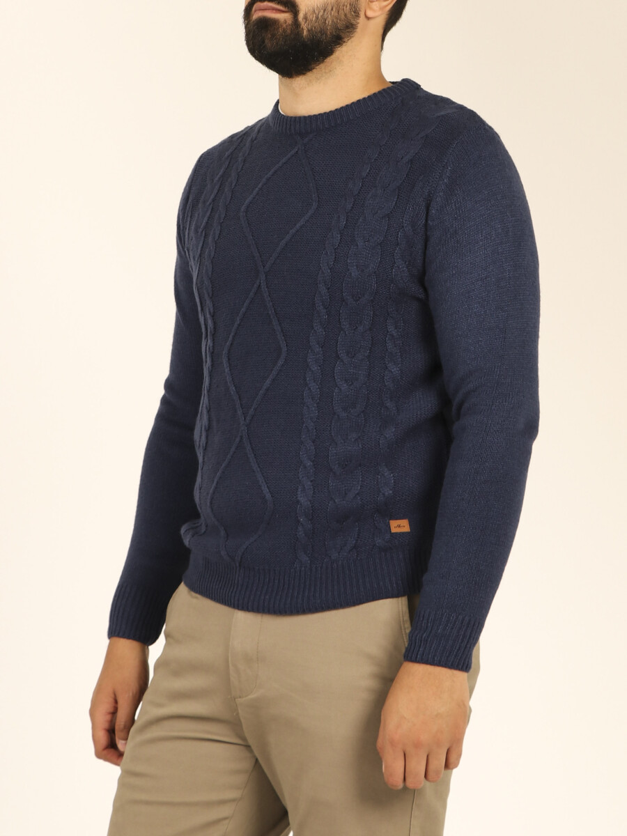 SWEATER CON DISEÑO HARRY - Azul Oscuro 