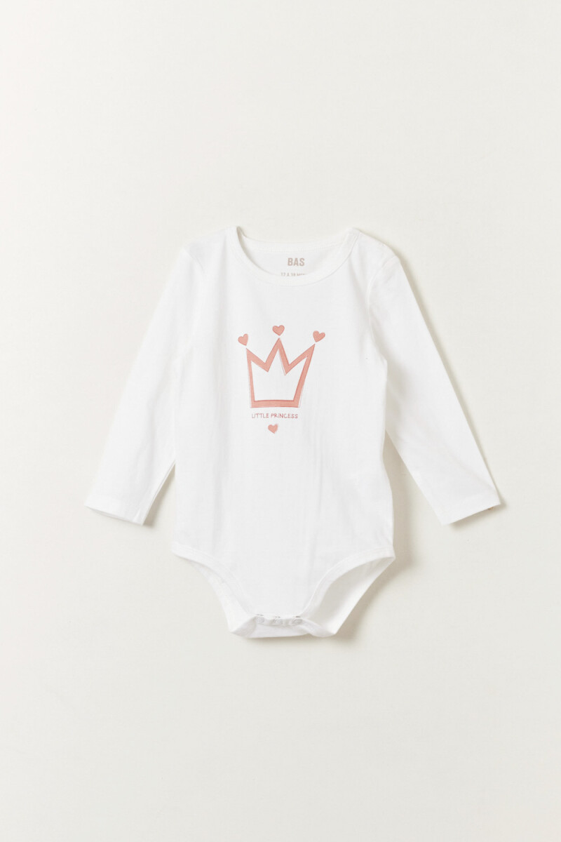 Body estampa - Princesa Blanco 