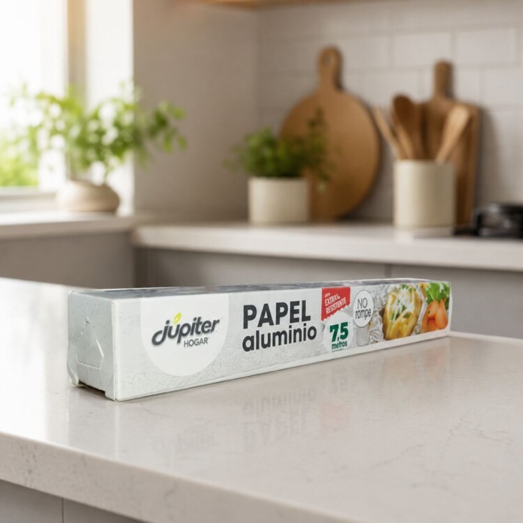 Papel de Aluminio Jupiter 30cm x 7,5 metros Papel de Aluminio Jupiter 30cm x 7,5 metros