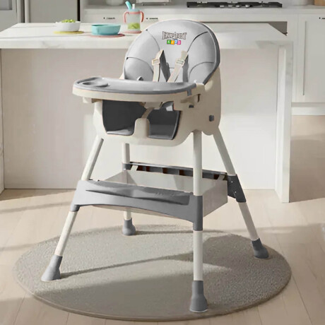 Silla De Comer Para Bebé Multiuso 2en1 Sillita Niños Gris