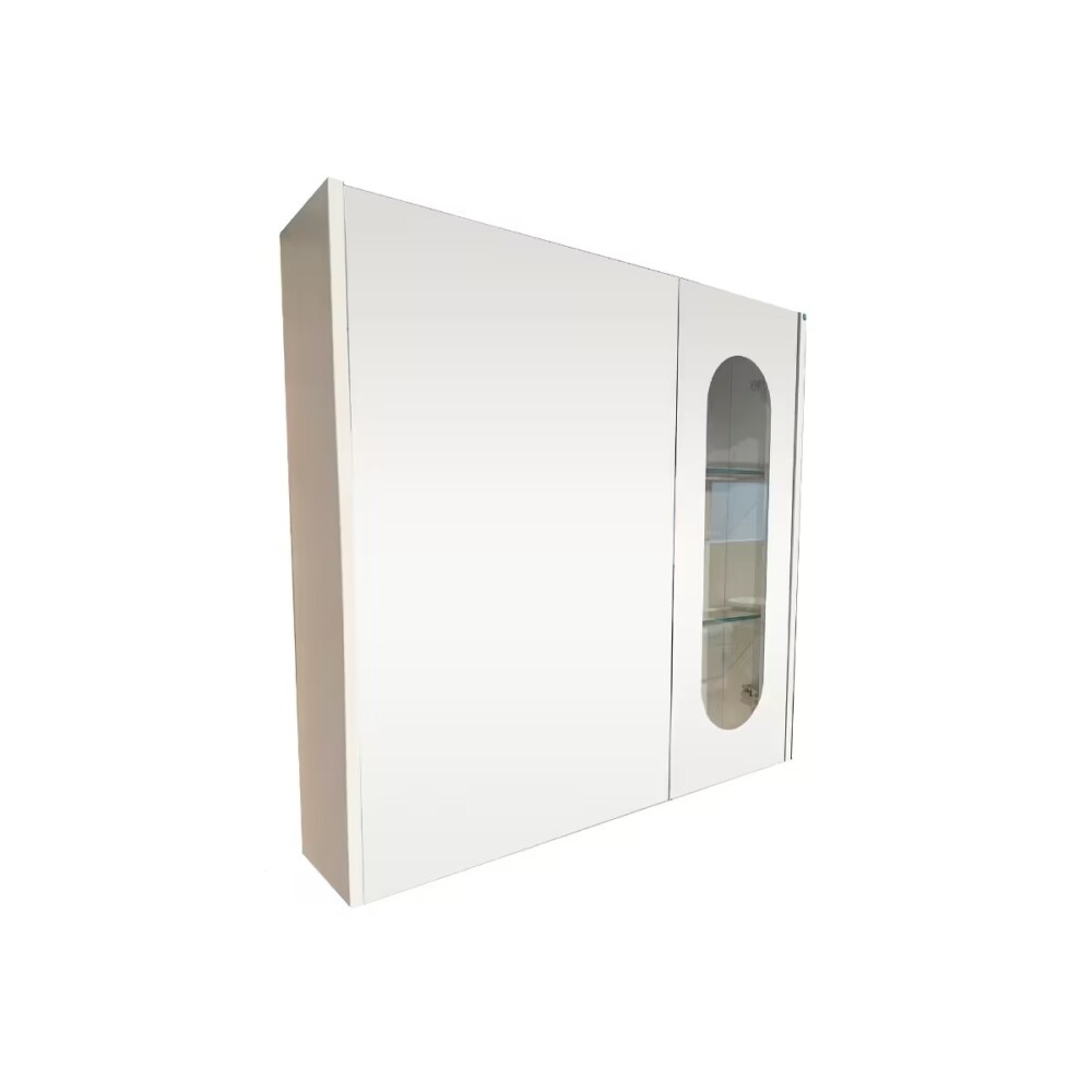 Mueble de baño suspendido curve blanco 80 cm con Bacha y Espejo botiquín Mueble De Baño Suspendido Curve Blanco 80 Cm Con Bacha Y Espejo Botiquín