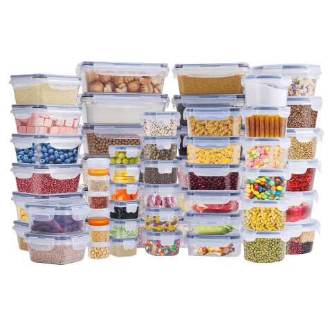 Set x56 Tarros Herméticos IMBACK IBK-HMJ048-TRA | Contenedores Apilables con Cierre Hermético, Etiquetas y Cucharas Incluidas Set x56 Tarros Herméticos IMBACK IBK-HMJ048-TRA | Contenedores Apilables con Cierre Hermético, Etiquetas y Cucharas Incluidas