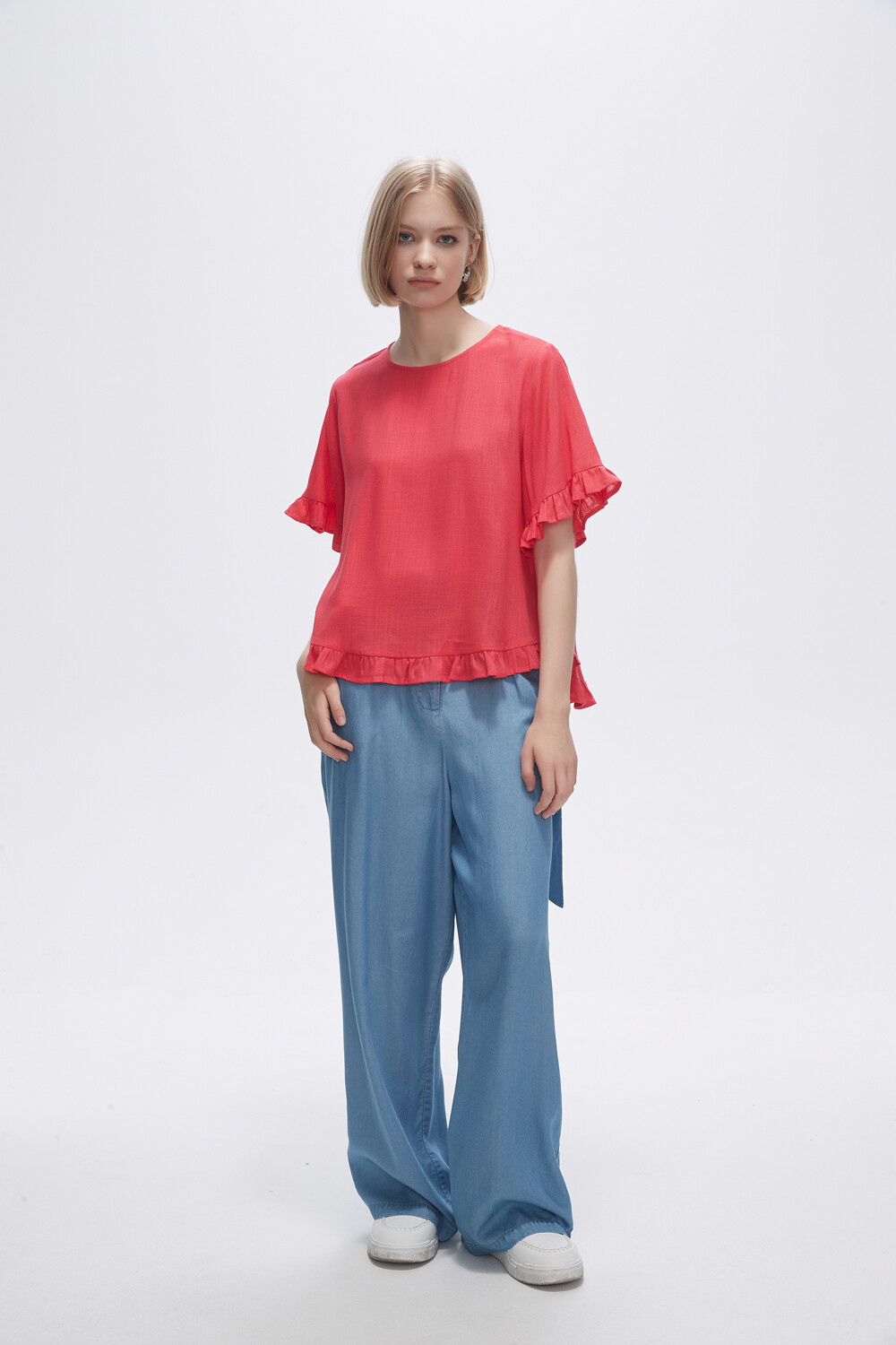 Blusa Abbas Rojo Coral
