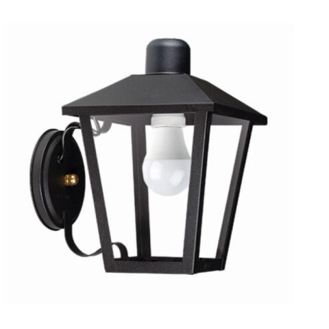FAROL TRAPEZOIDAL CON CRUCETA E27 NEGRO FAROL TRAPEZOIDAL CON CRUCETA E27 NEGRO