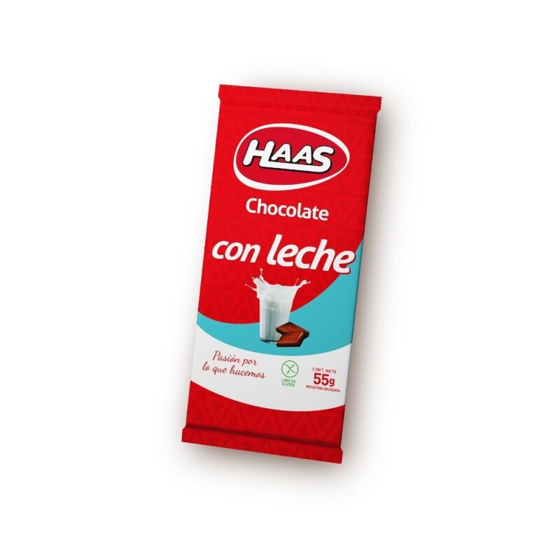 Tableta De Chocolate Haas Con Leche 55 Grs. Tableta De Chocolate Haas Con Leche 55 Grs.