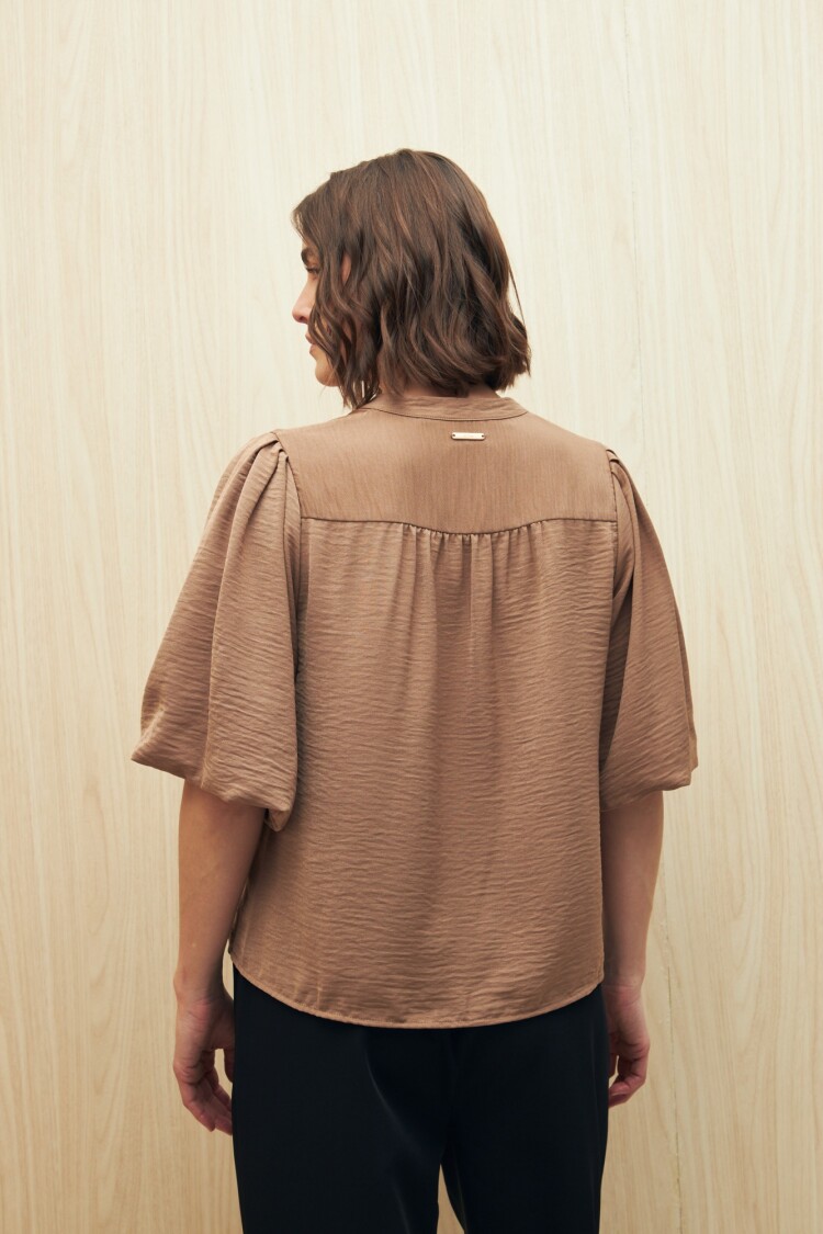 BLUSA PETALO Marron