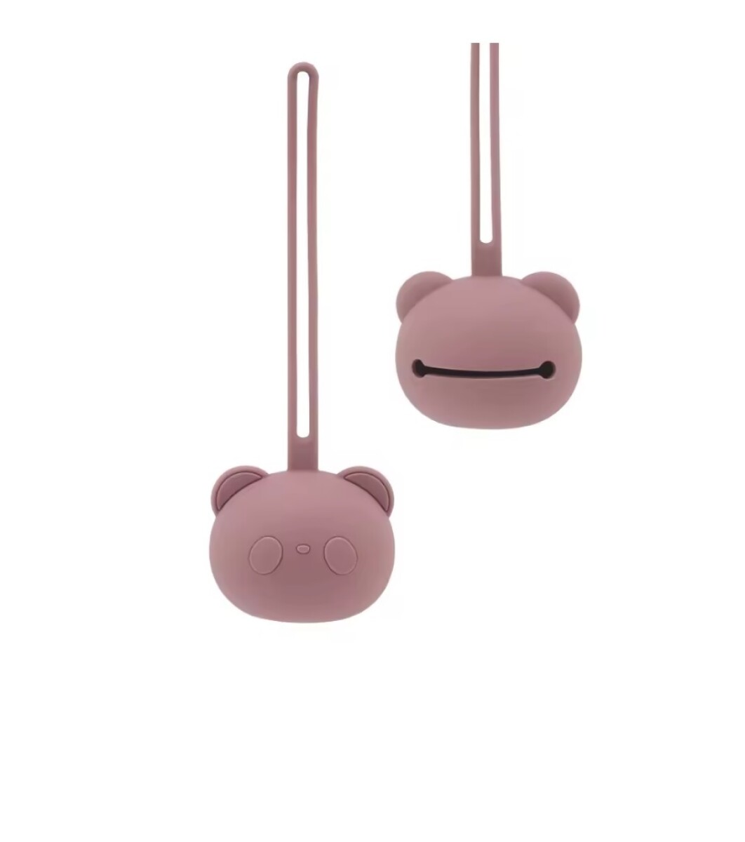 porta chupete pod silicona oso - rosa 