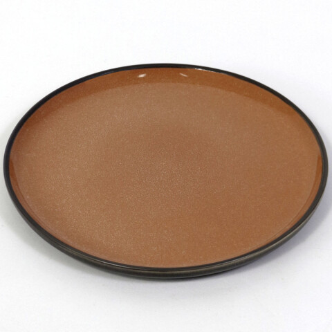 PLATO P/POSTRE MARRON COMB 21CM Unica