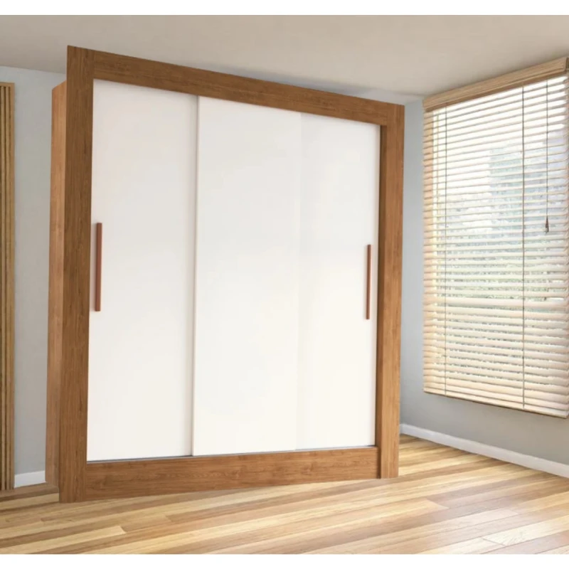 Placard Ropero 3 Puertas Corredizas Dormitorio Marrón