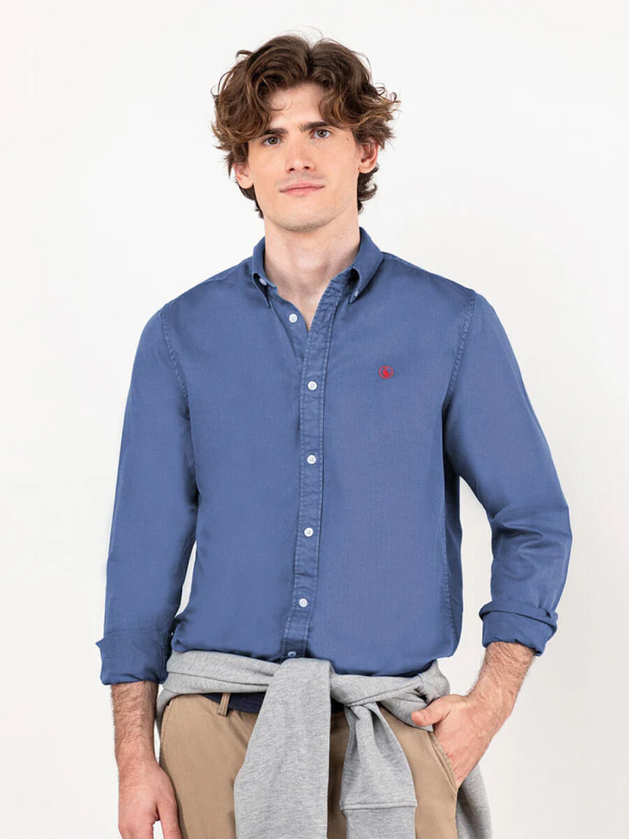 Camisa Garment Dyed - Azul Klain 