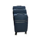 Juego Set Valijasx3 Azul con ribete blanco