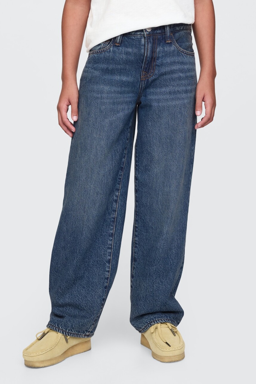 Jean 90S Loose Forrado Niño Medium Wash