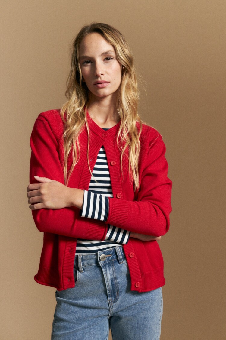 CARDIGAN JUSTIN Rojo