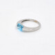 Anillo En Oro 18K Blanco Y Topacio Anillo En Oro 18K Blanco Y Topacio