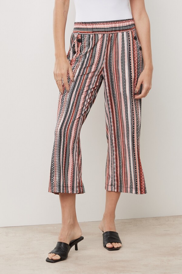 Pantalon Stripes MULTI/ROJO