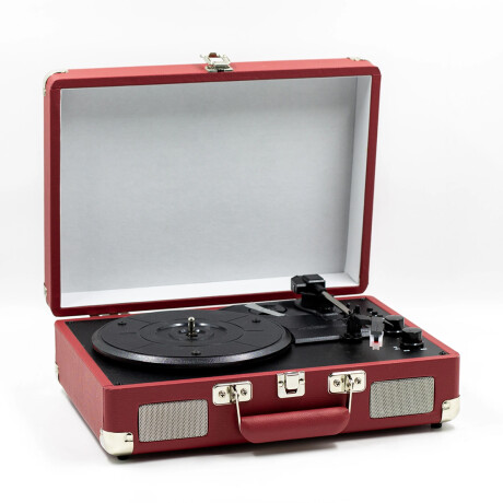 Bandeja de Vinilo Portable Valija Tocadiscos Bluetooth APOGEE Roja