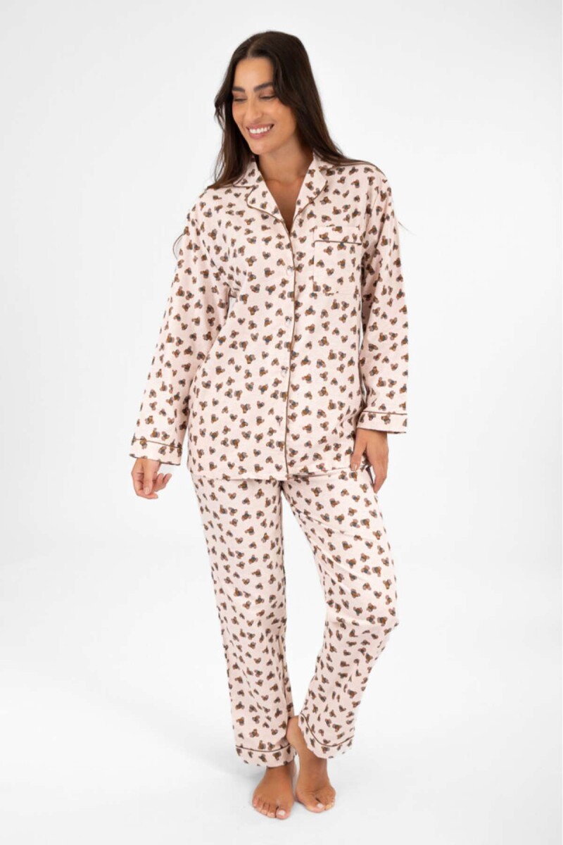 Pijama franela - Rosado 