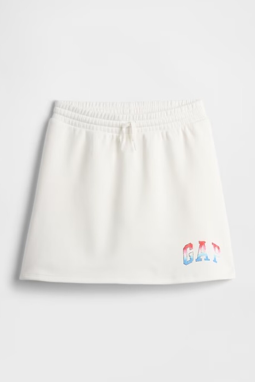 Short Pollera Logo Gap Niña New Off White