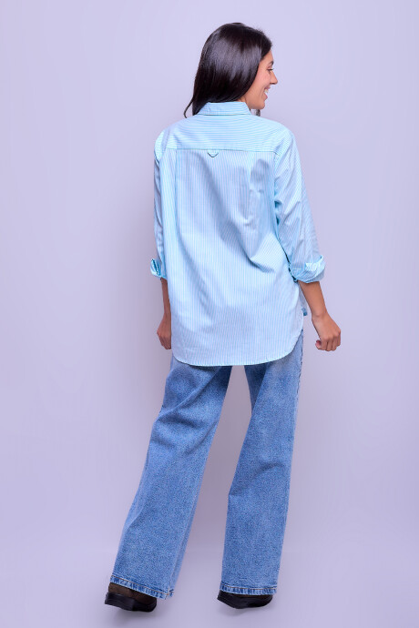 Camisa Dama Emi Raya Celeste 1