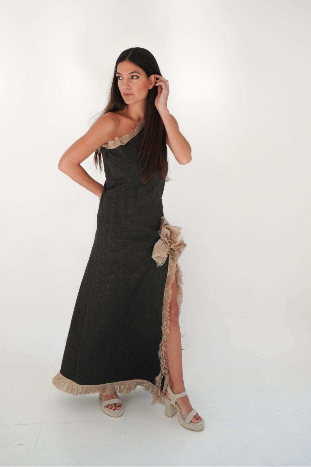 Dress Gotic Tweed Gris Oscuro