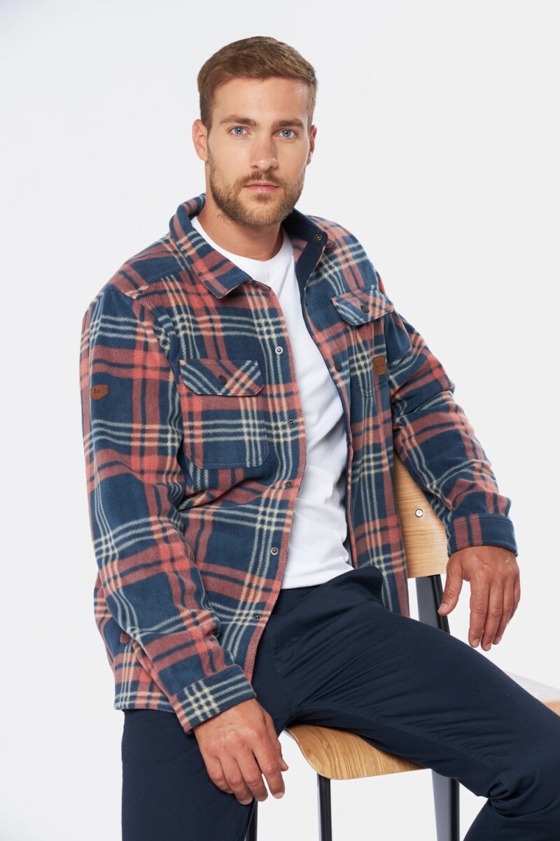 Camisa Hombre Polar A/Cuadros Legacy - Ladrillo 