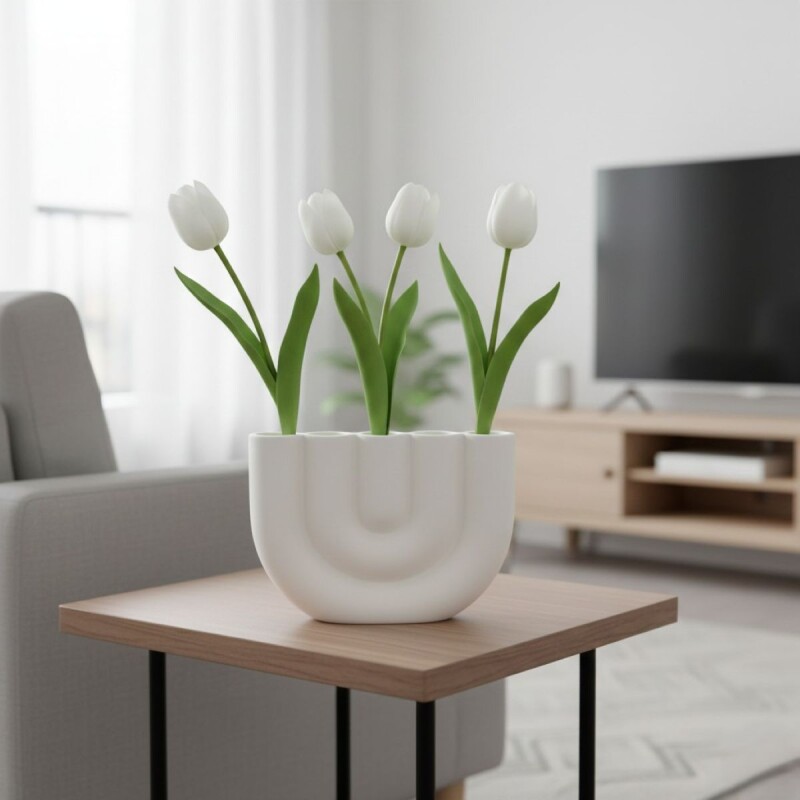 BASE CERAMICA BLANCA 17.5X3.8X12.8CM Unica