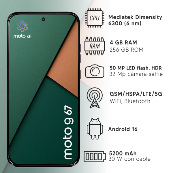 Motorola G67 4gb Ram 256gb + Regalo GRIS