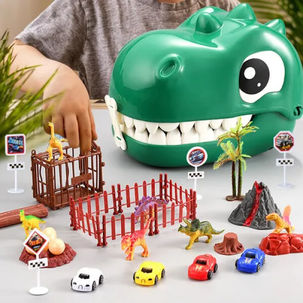 Set juguetes con contenedor dinosaurio
