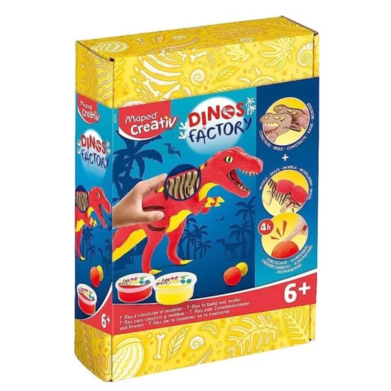 Masa y plastilina Maped Dinos Factory en forma de dinosaurio color multicolor Masa y plastilina Maped Dinos Factory en forma de dinosaurio color multicolor